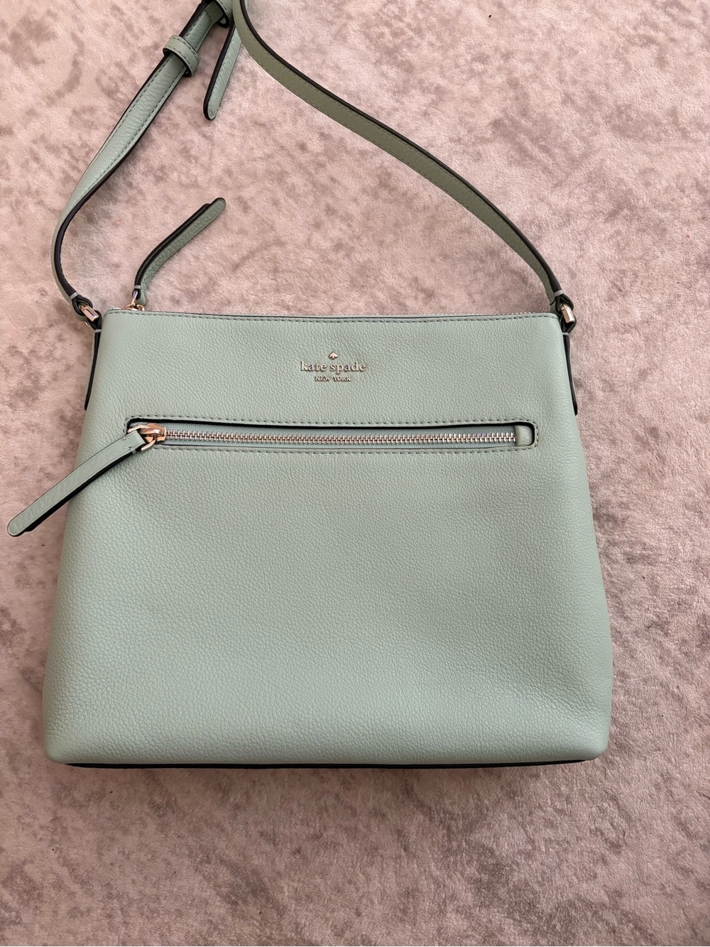 kate spade Mint Green Pebbled Leather Crossbody Bag